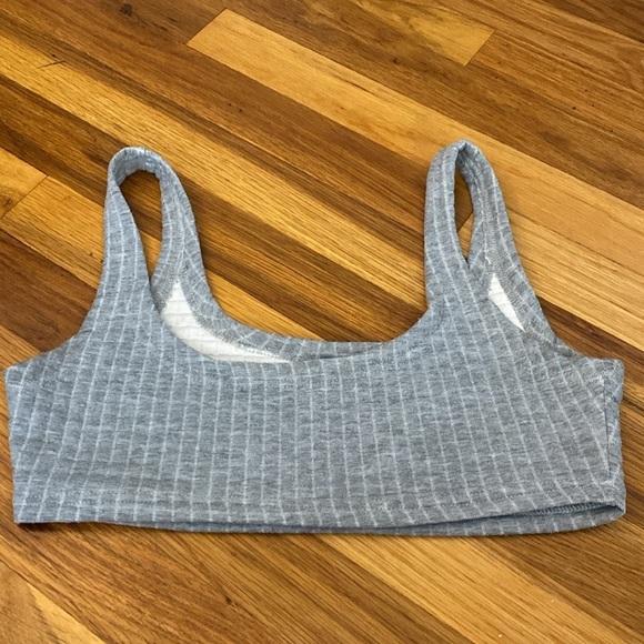 SHEIN Womens Gray Ribbed Crop Top Size S - Picture 4 of 6